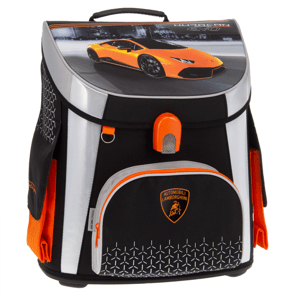 Ars Una, Kompakt Easy Lamborghini mágneszáras, ergonómikus iskolatáska, fekete-naracssárga