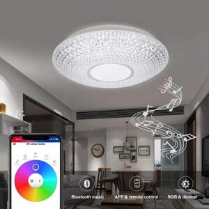 Bluetooth hangszórós RGBW mennyezeti LED lámpa távirányítóval,  2x24W + 2x36W, 50cm