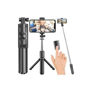 Többfunkciós selfie bot / tripod 2 az 1-ben, távirányítóval és Bluetooth kapcsolattal, fekete