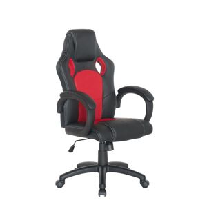 Ergonomikus irodai szék piros-fekete
