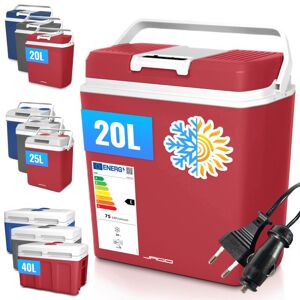 JAGO Elektromos hűtőtáska 2 az 1-ben 20 L piros