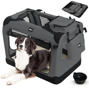 Leopet® Szállítóbox kutyáknak XL 81,3 x 58 x 58 cm antracit