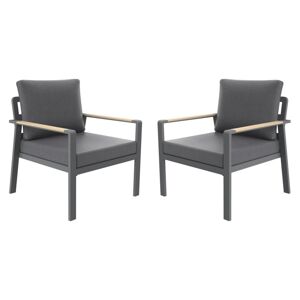 ROJAPLAST Alumínium fotelek SIBIU DUO (2 db) fekete