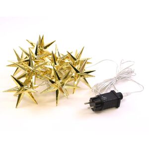 LED fénylánc 10 LED csillagok 12 cm meleg fehér