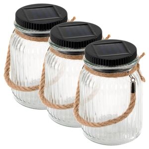 Napelemes lámpa készlet 3 db LED műanyag 3 db meleg fehér