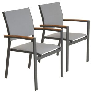 Kerti szék készlet  86,5 x 57 x 57,5 ​​cm  2 db antracit
