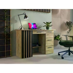 Iróasztal 120 cm4 fiókkal szín: tölgy/fekete