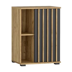 Hálószobai éjjeliszekrény 60 cm lamellás ajtókkal