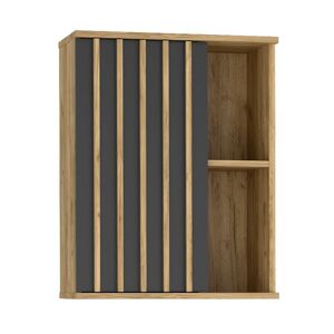Fali szekrény 60 cm lamella ajtóval