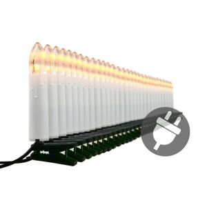 NEXOS Gyertyák karácsonyfára 30 LED zöld kábel meleg fehér