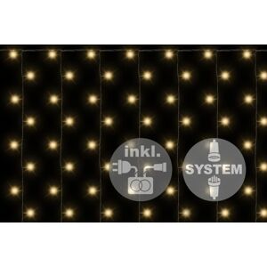 NEXOS diLED Fényfüggöny 200 LED Meleg fehér + csatlakozás