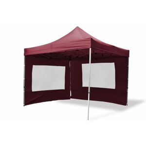 GARTHEN Kerti pavilon PROFI 3 x 3 m + 4 oldalfal bordó