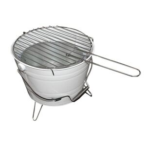 Grillsütő vödör Mini BBQ Fehér