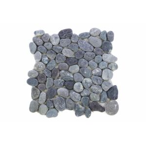 Mozaik burkolat DIVERO® 1db - folyami kavics, szürke