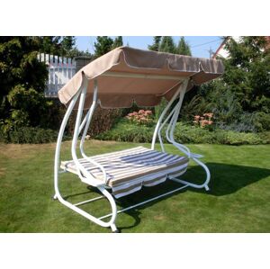 ROJAPLAST Kerti hintaágy DE LUXE bézs-fehér