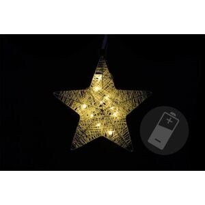 NEXOS Karácsonyi csillag 25 cm 10 LED meleg fehér
