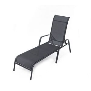 ROJAPLAST Kerti nyugágy fémből ZWC-52 Fekete 188 cm