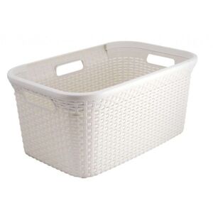 Ágyneműtartó kosár STYLE RATTAN 45L - krém CURVER