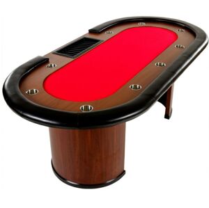 GamesPlanet® Pókerasztal XXL ROYAL FLUSH Piros