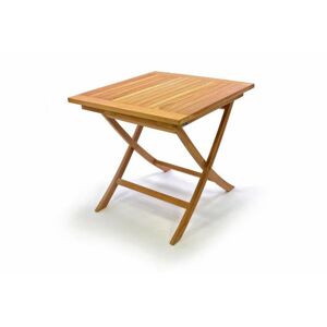 DIVERO Kerti asztal 80 x 80 cm teak fa