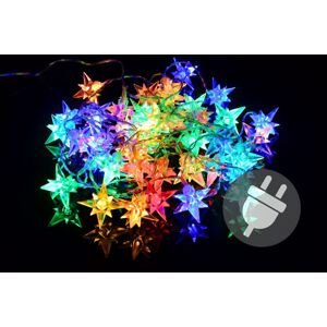 NEXOS Csillagos lánc 4 m 40 LED színes csillagok