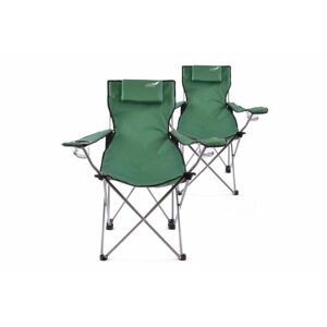 DIVERO Kempingszék szett 600D Oxford 2 db zöld + párna