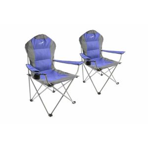 DIVERO Kempingszék Deluxe 2 db 600D kék
