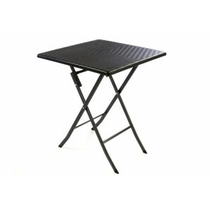 GARTHEN Összecsukható kerti asztal rattan 75 x 61 x 61 cm