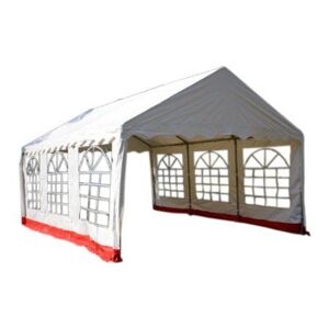 GARTHEN Kerti pavilon 4 x 6 m 400 g/m² piros-fehér