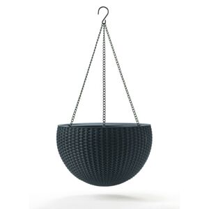 Kerti virágcserép HANGING SPHERE Antracit
