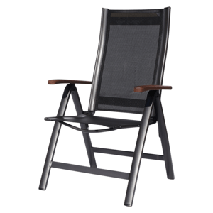SUN GARDEN Kerti szék állítható ASS COMFORT antracit/fekete