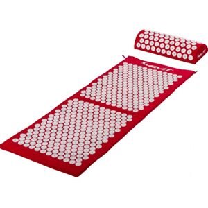 MOVIT Akupresszúrás matrac párnával 130 x 50 cm piros