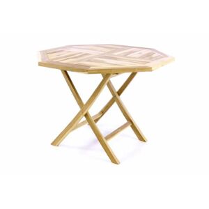 DIVERO Kerti asztal 100 cm  teak fa