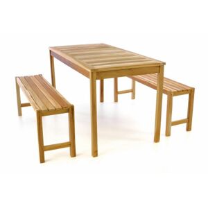 DIVERO Kerti bútor készlet 135 cm tíkfa