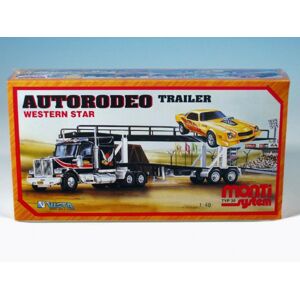 Építőkészlet Monti 39 Autorodeo trailer Western star 1:48