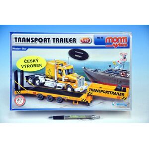 Építőkészlet Monti 46 Transport Trailer Western Star 1:48
