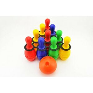 Bowling bábuk műanyag 21 cm 10 db hálóban