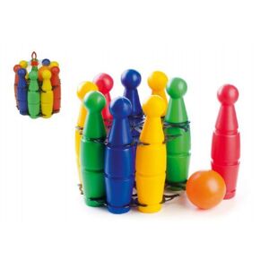 Műanyag teke játék 23 cm 9 db 1,5 éves kortól