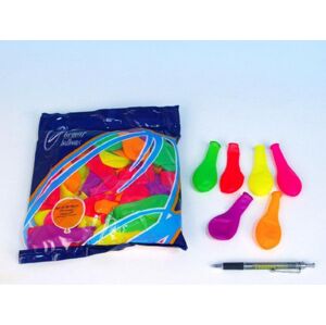 Felfújható léggömb 7" party neon 100 db táskában 22x28cm
