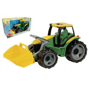 Traktor műanyag zöld-sárga 65 cm dobozban 3 éves kortól