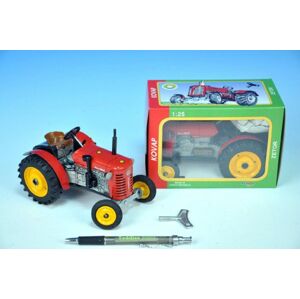 Traktor Zetor 25A piros kulcsos fém 15cm 1:25 Kovap dobozban