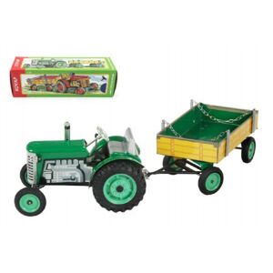 Traktor Zetor utánfutóval kulcs fém 28 cm