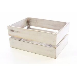 DIVERO Kerti fa tároló doboz VINTAGE 51 x 36 x 23 cm fehér