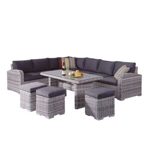 ROJAPLAST Kerti rattan bútor készlet MONTRÉAL Szürke