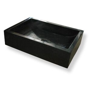 Mosdókagyló természetes kőből - ORNATUS 308 BLACK