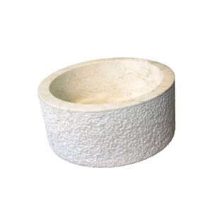 Mosdókagyló természetes kőből - MIRUM 509 Ø40 cm CREAM