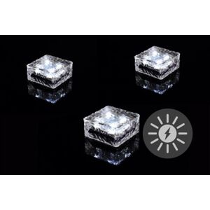 Kerti napelemes világítás NEXOS LED 3 db kocka fehér