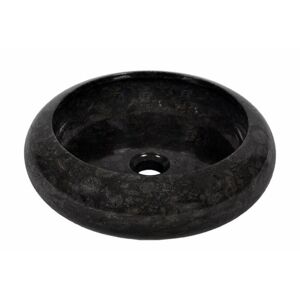 INDERA Mosdókagyló természetes kőből FEROX Black