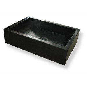 Mosdókagyló márvány VESTER Black 55 x 40 cm