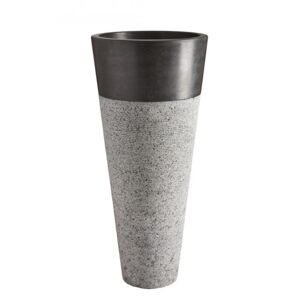 Mosdókagyló természetes kőből PEDESTAL - Hammered Black